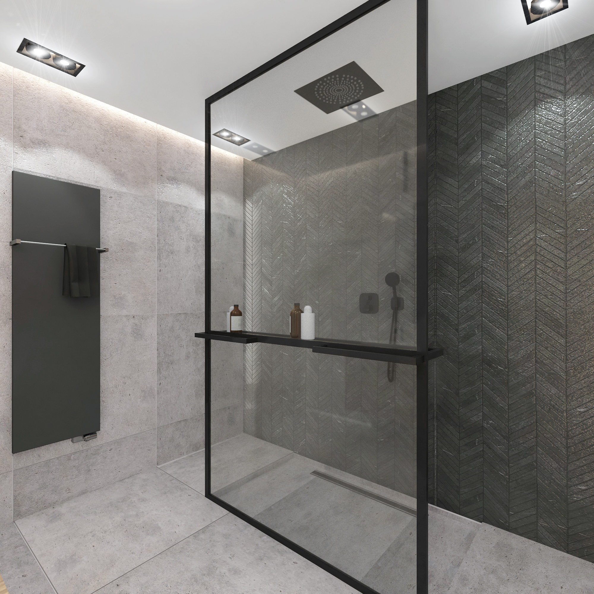 19 Prysznic za szybą