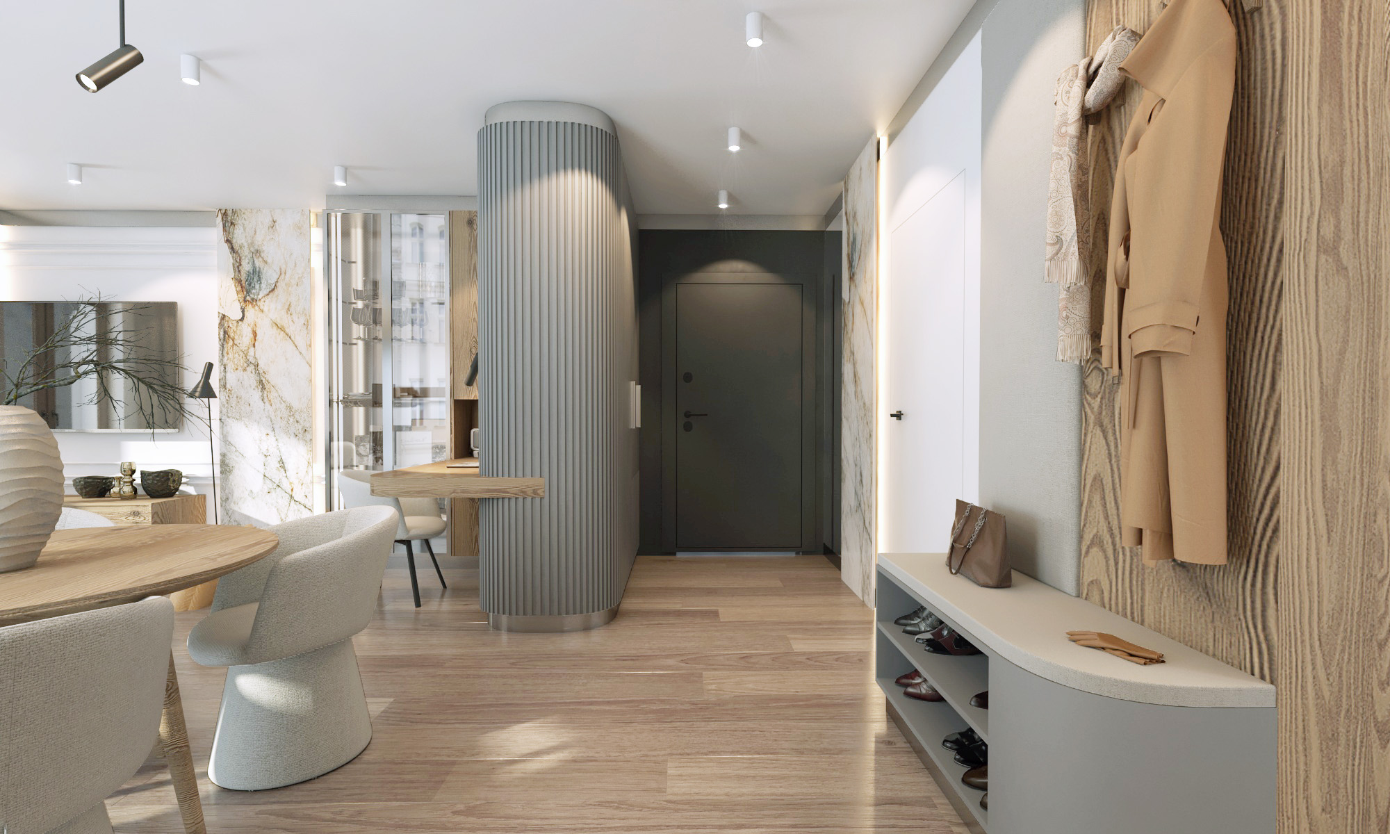 camera_5 przedpokój z wieszakami na płaszcze