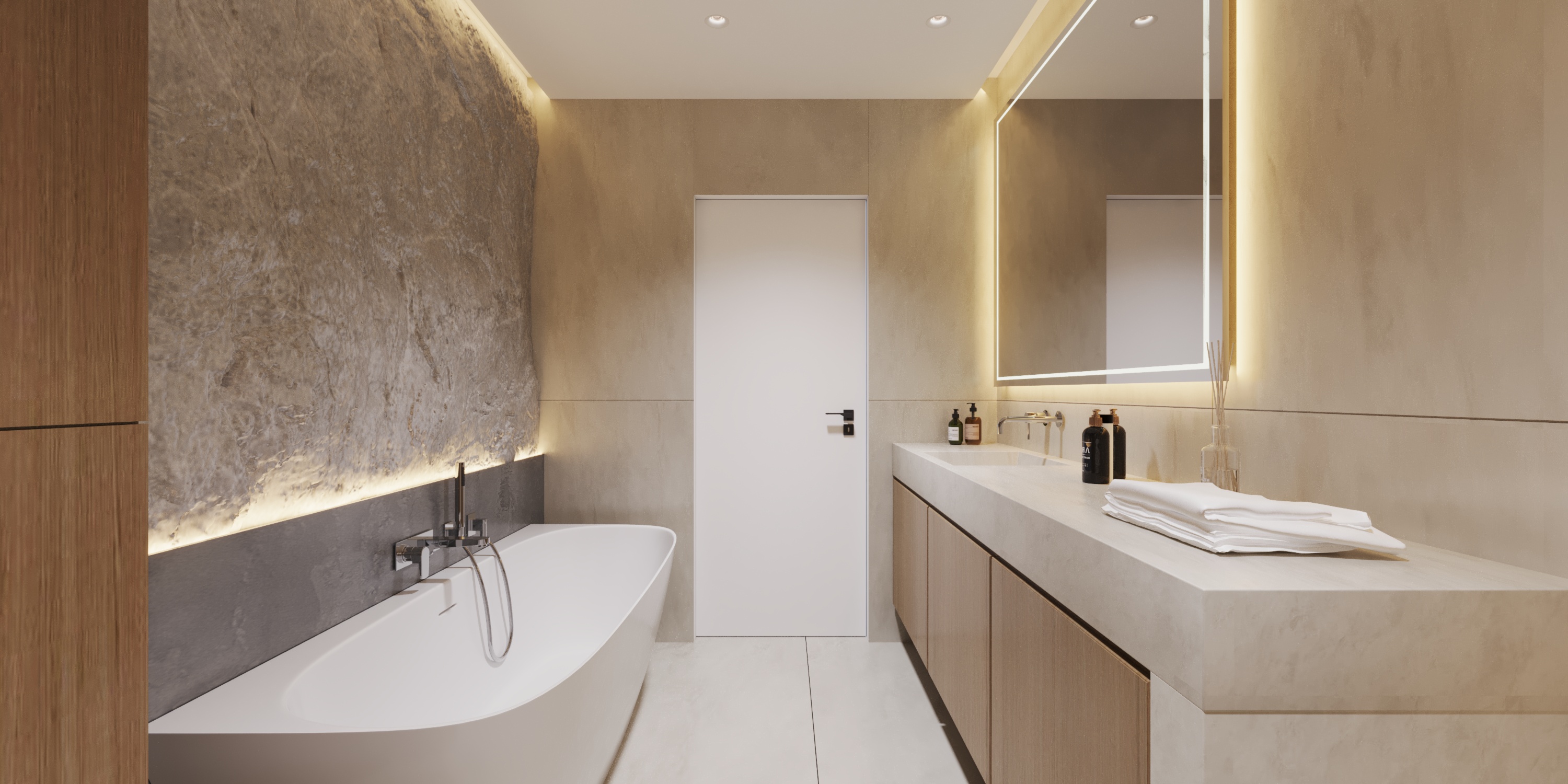 łazienka z boczną wanną