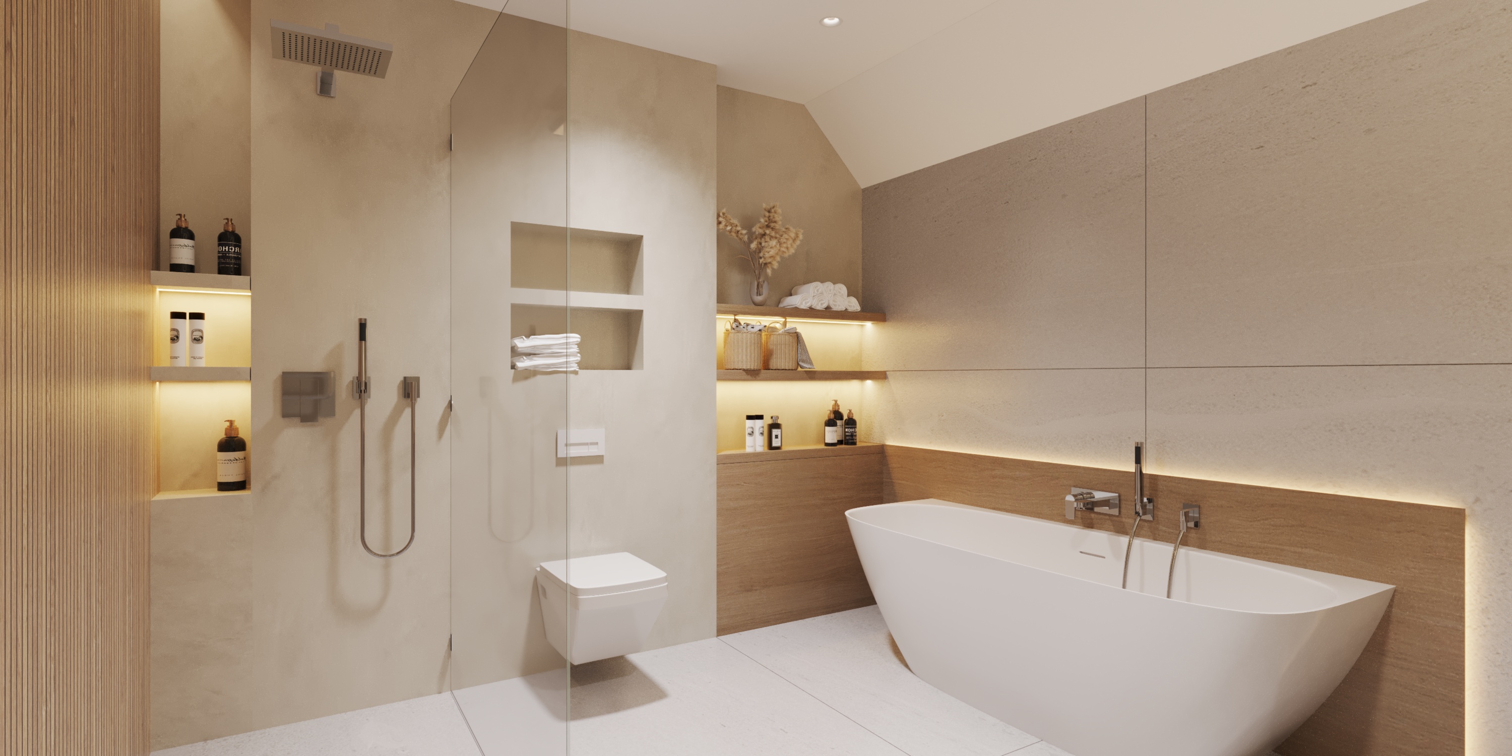 łazienka z wanną i prysznicem