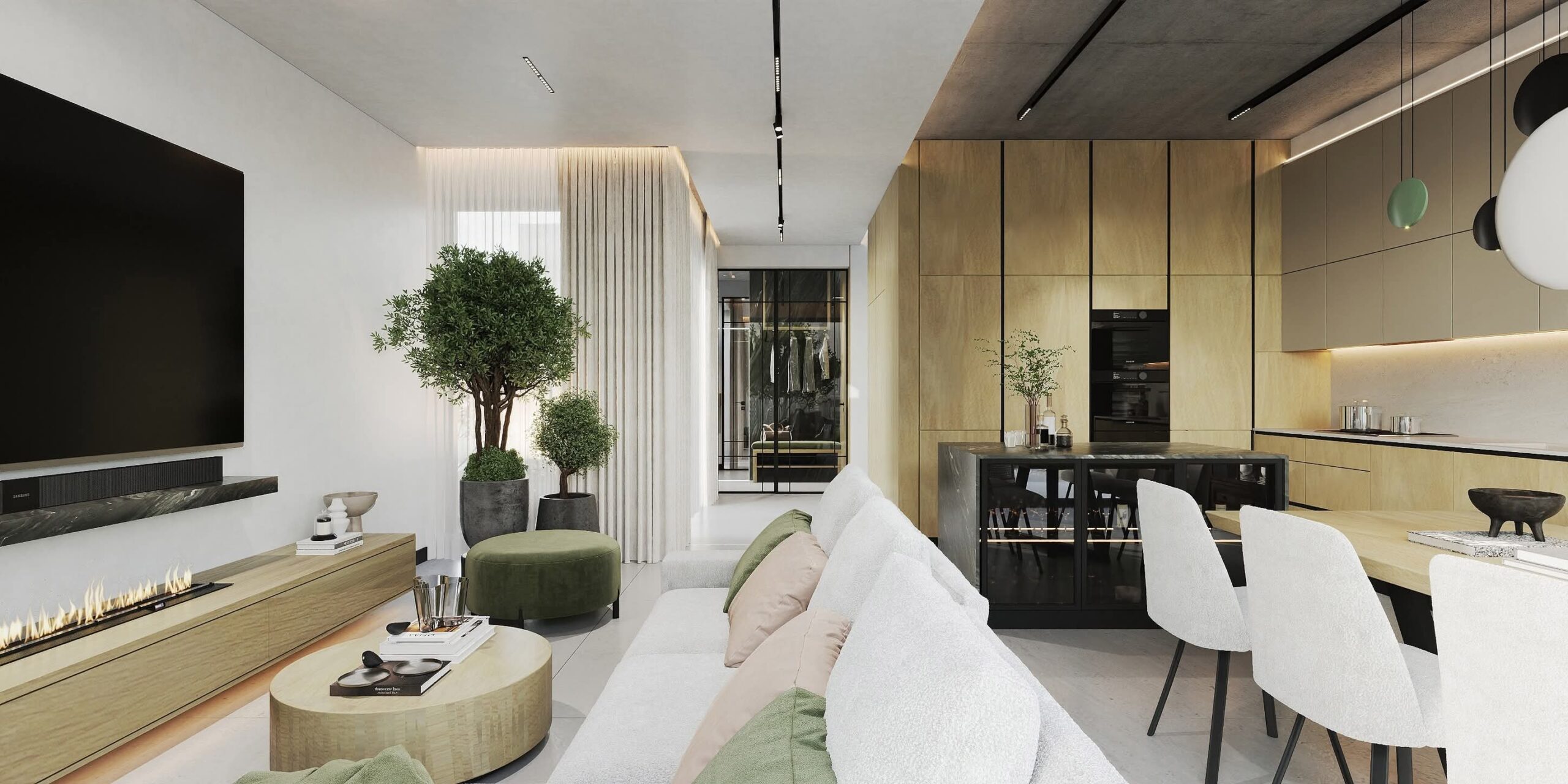 salon zaprojektowany przez biuro projektowania wnętrz w Warszawie WIUMI